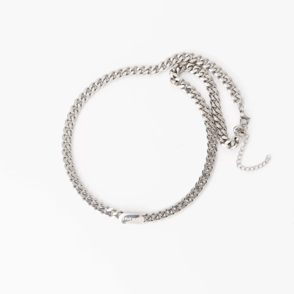 IMXS brand fashionable accessories - metallic trend silver necklace