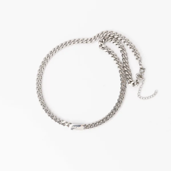 IMXS brand fashionable accessories - metallic trend silver necklace